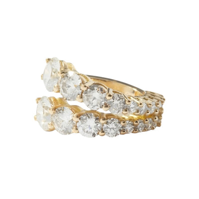 Gold Ear Cuff and Zirconia - trendy earring