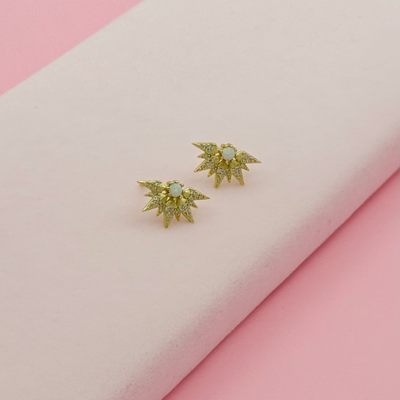 Gold Opal Studs Earrings