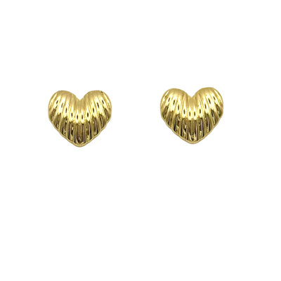 Gold Heart Necklace and Earring Set