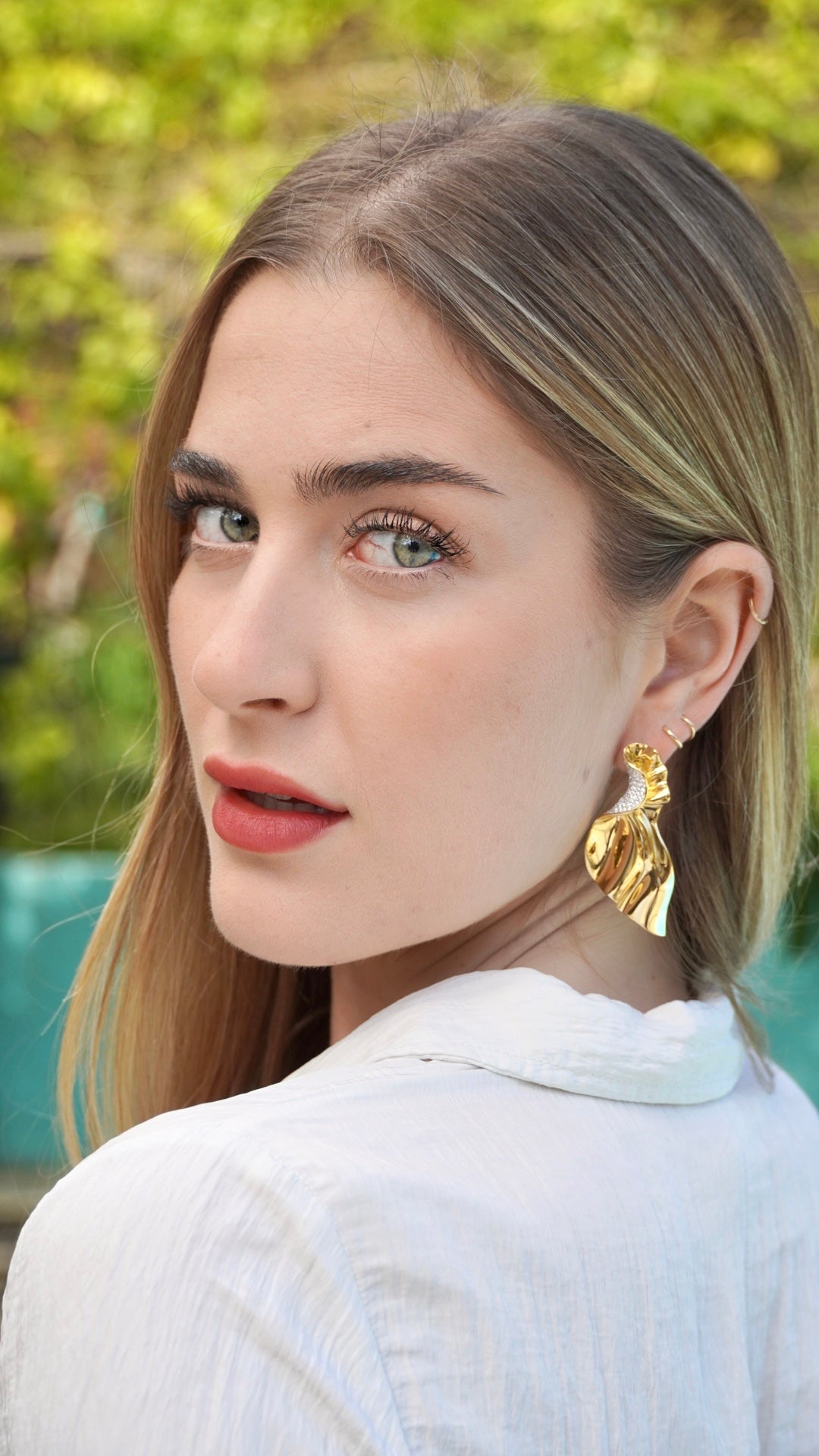 Gold Stud Earring| Drop Irregular Earrings - trendy earring