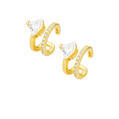 Gold Ear Cuff| One Pair| No Piercing - trendy earring