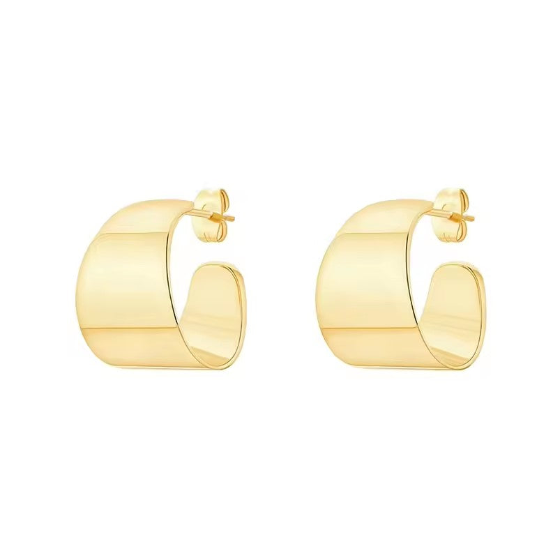 Gold Hoops| Chunky Style - trendy earring