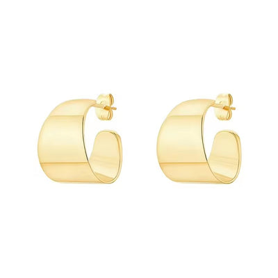 Gold Hoops| Chunky Style - trendy earring