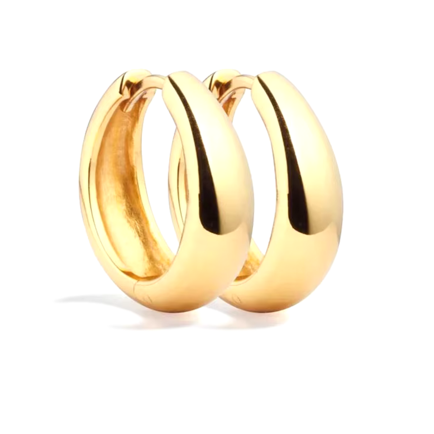 Gold Hoops Earrings| Dome Earrings - trendy earring