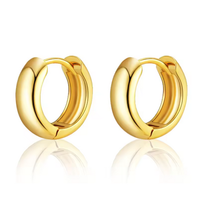 Gold Huggies Hoops Earrings - trendy earring