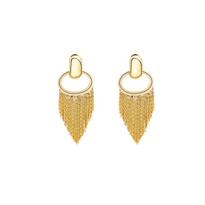 Gold Long Tassel| Drop Earring - trendy earring