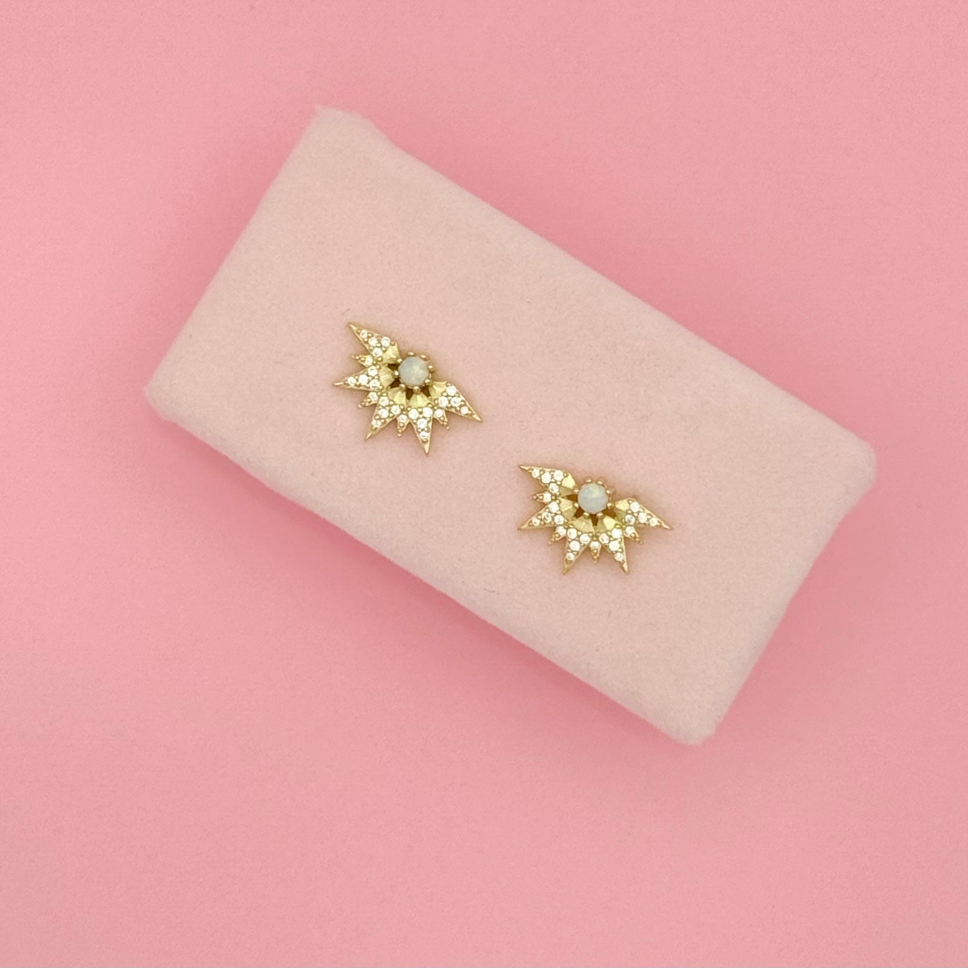 Gold Opal Studs Earrings