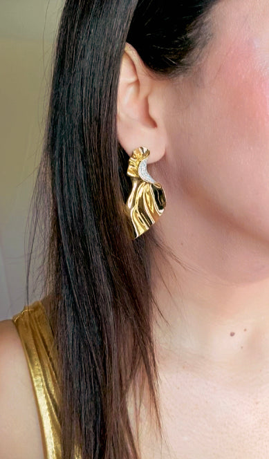 Gold Stud Earring| Drop Irregular Earrings