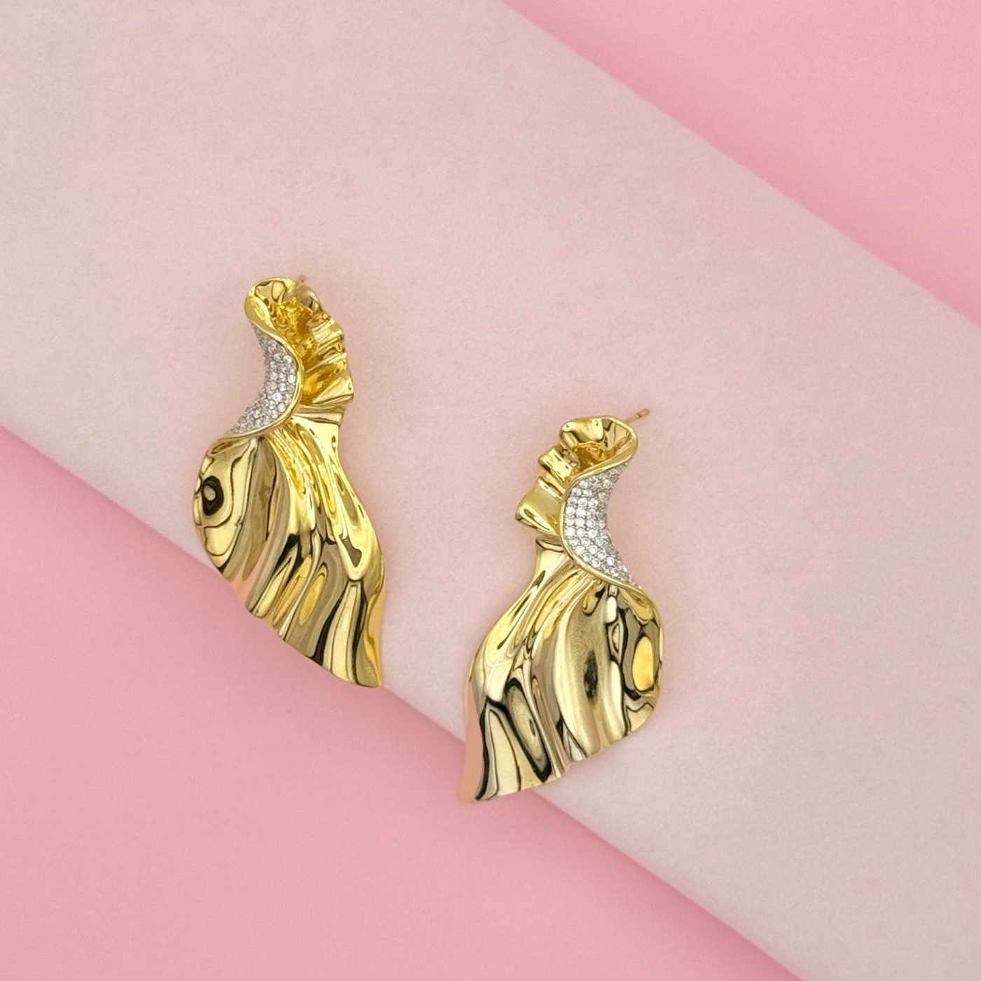 Gold Stud Earring| Drop Irregular Earrings