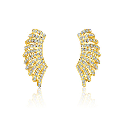 Gold Stud Earrings| Wings Studs - trendy earring