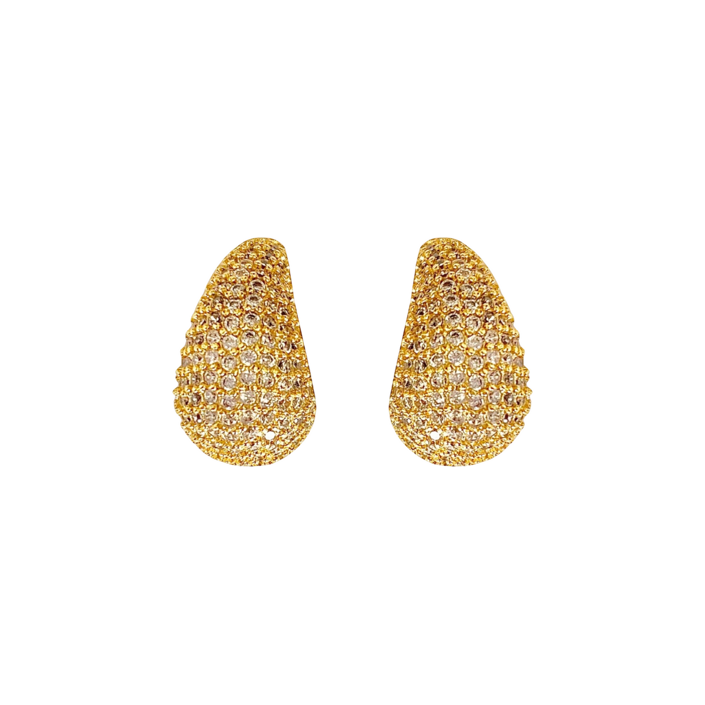 Gold Studs Earrings| Teardrops - trendy earring