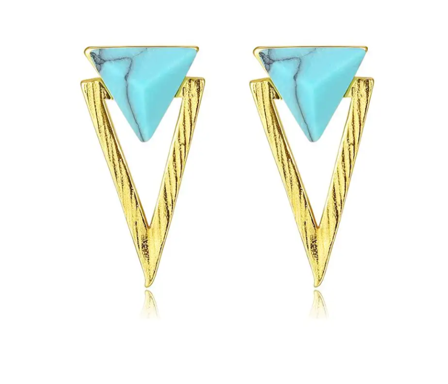 Gold Triangle Studs