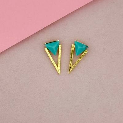 Gold Triangle Studs
