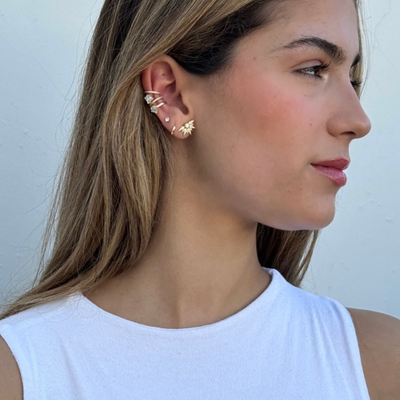 Gold Opal Studs Earrings