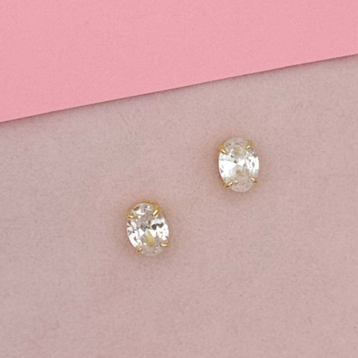 Solitaire Gold Studs