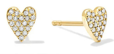 Sparkle Heart Stud - trendy earring