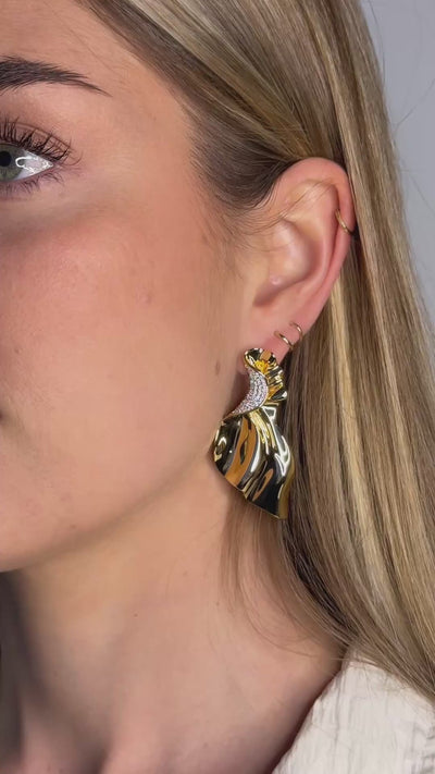 Gold Stud Earring| Drop Irregular Earrings